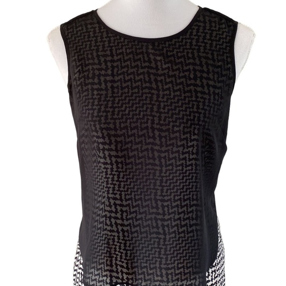 RAG & Bone Black & White Fleet Sleeveless Silk Dress - Picture 4 of 9